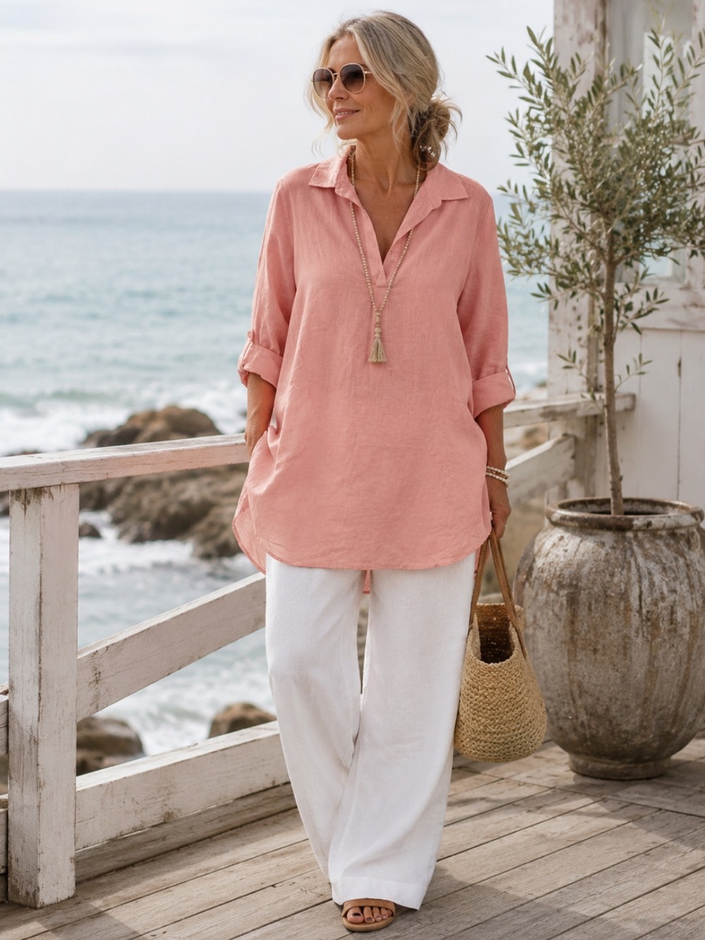 For Cynthia 100% Linen Tunic size XL